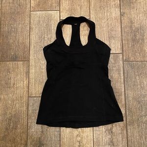 Size 8 Black Lululemon Scoopneck Racerback Tank